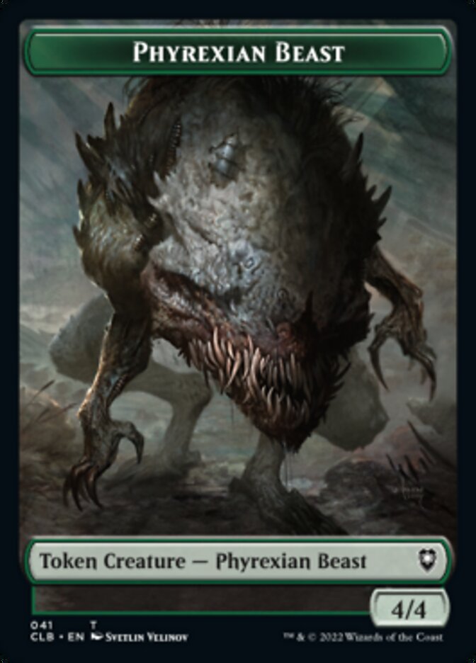 Phyrexian Beast // Wurm Double-sided Token [Commander Legends: Battle for Baldur's Gate Tokens] | Enigma On Main