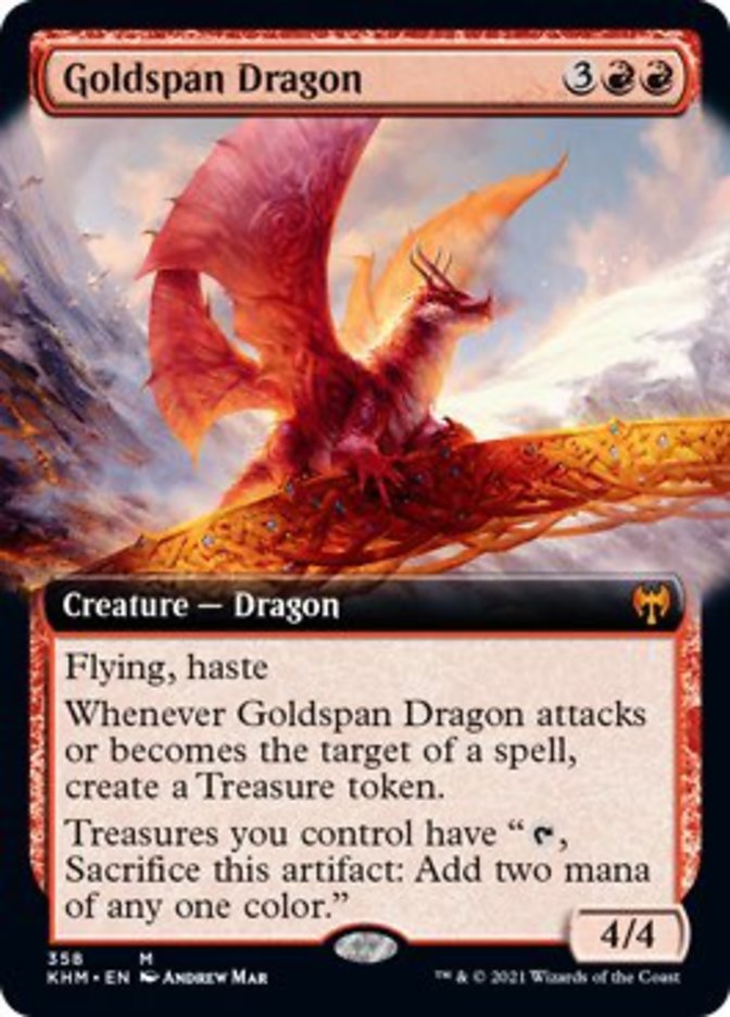 Goldspan Dragon (Extended Art) [Kaldheim] | Enigma On Main