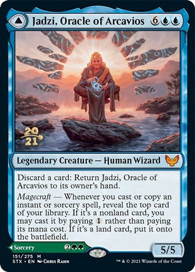 Jadzi, Oracle of Arcavios // Journey to the Oracle [Strixhaven: School of Mages Prerelease Promos] | Enigma On Main