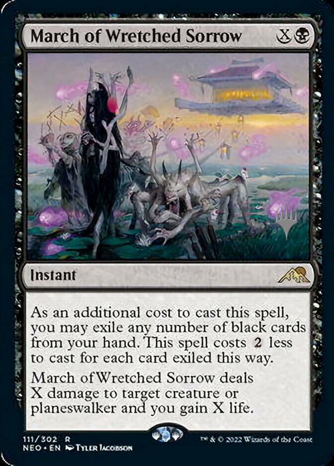 March of Wretched Sorrow (Promo Pack) [Kamigawa: Neon Dynasty Promos] | Enigma On Main