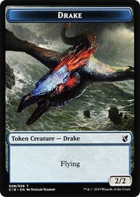 Drake // Human Double-sided Token [Commander 2019 Tokens] | Enigma On Main