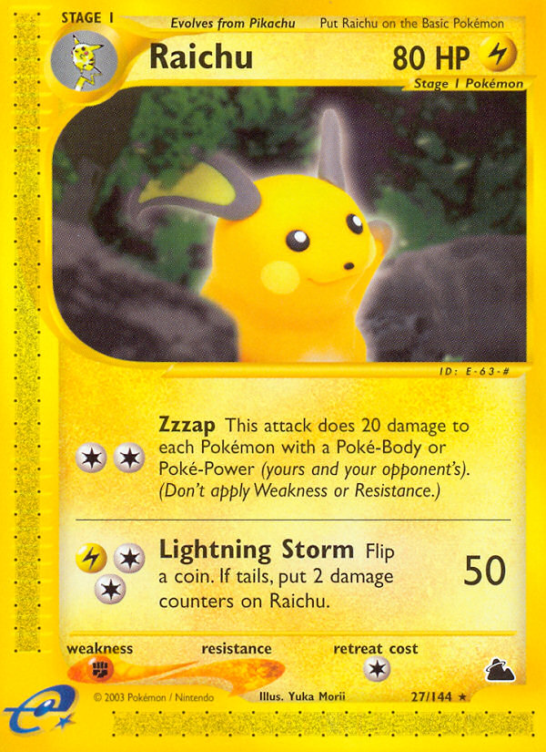 Raichu (27/144) [Skyridge] | Enigma On Main