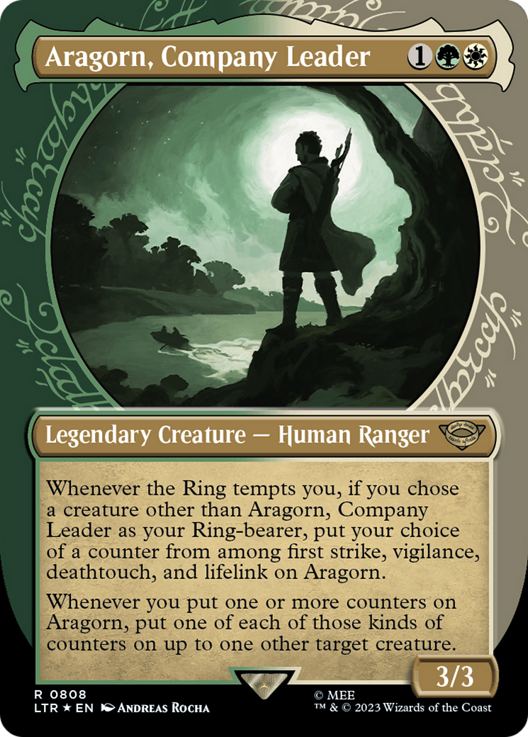 Aragorn, Company Leader (Showcase) (Surge Foil) [The Lord of the Rings: Tales of Middle-Earth] | Enigma On Main