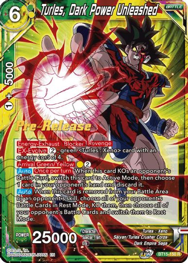 Turles, Dark Power Unleashed (BT15-150) [Saiyan Showdown Prerelease Promos] | Enigma On Main