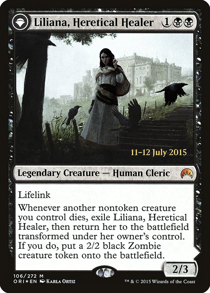 Liliana, Heretical Healer // Liliana, Defiant Necromancer [Magic Origins Prerelease Promos] | Enigma On Main