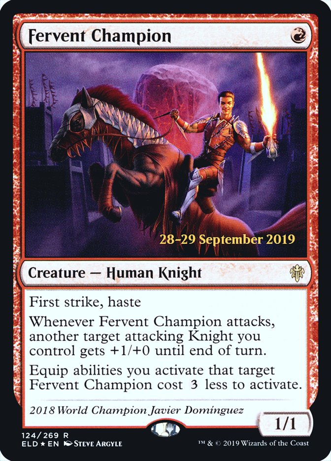 Fervent Champion  [Throne of Eldraine Prerelease Promos] | Enigma On Main