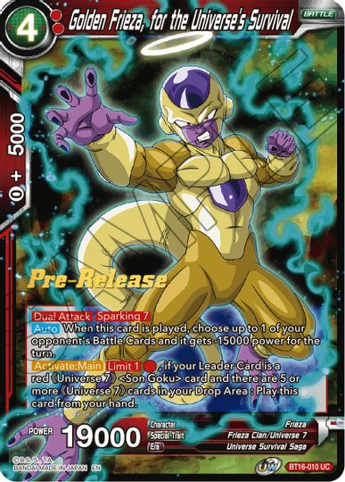 Golden Frieza, for the Universe's Survival (BT16-010) [Realm of the Gods Prerelease Promos] | Enigma On Main