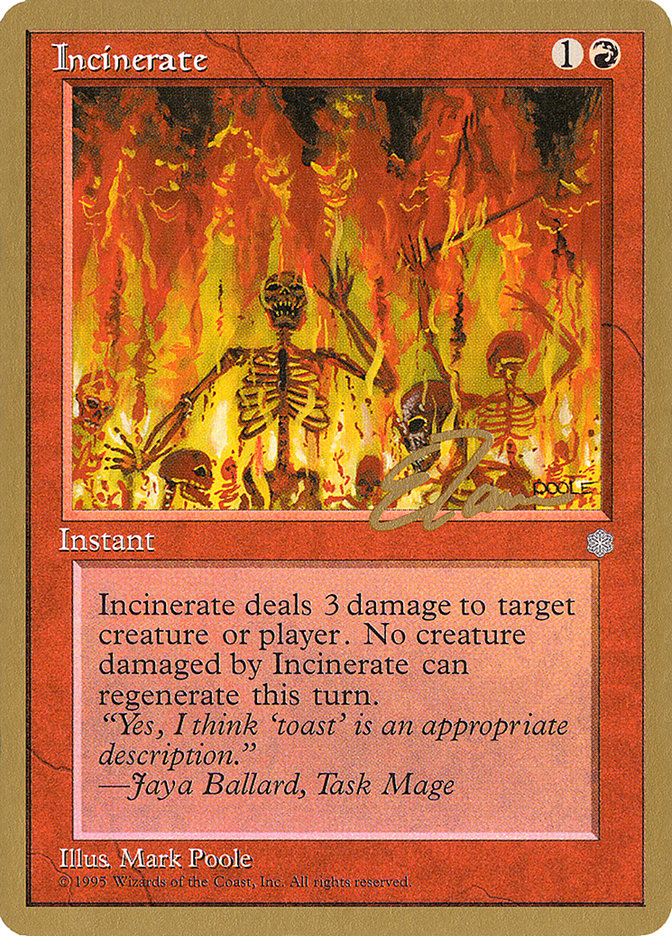 Incinerate (Eric Tam) [Pro Tour Collector Set] | Enigma On Main