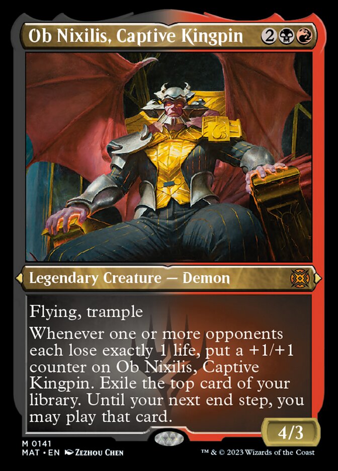 Ob Nixilis, Captive Kingpin (Foil Etched) [March of the Machine: The Aftermath] | Enigma On Main