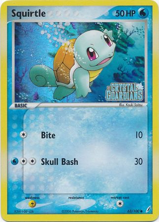 Squirtle (63/100) (Stamped) [EX: Crystal Guardians] | Enigma On Main