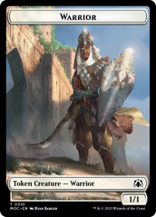 Warrior // Elspeth, Sun's Champion Emblem Double-Sided Token [March of the Machine Commander Tokens] | Enigma On Main