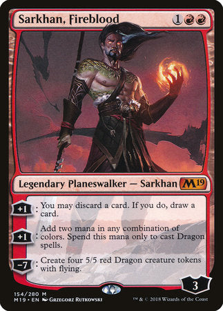 Sarkhan, Fireblood [Core Set 2019] | Enigma On Main