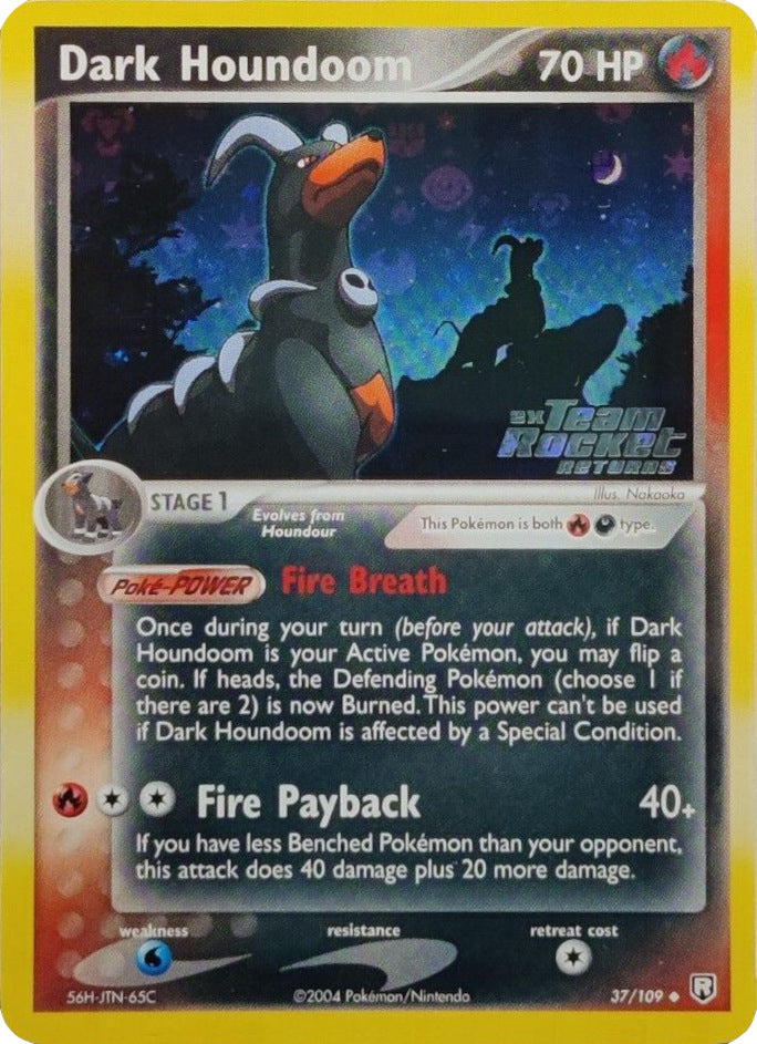 Dark Houndoom (37/109) (Stamped) [EX: Team Rocket Returns] | Enigma On Main