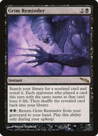 Grim Reminder [Mirrodin] | Enigma On Main