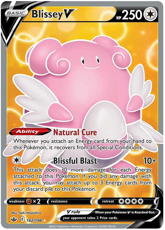 Blissey V (182/198) [Sword & Shield: Chilling Reign] | Enigma On Main