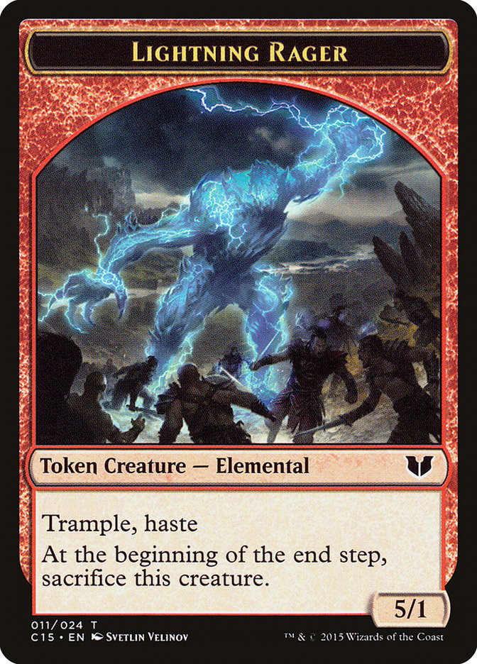 Lightning Rager // Lightning Rager Double-Sided Token [Commander 2015 Tokens] | Enigma On Main