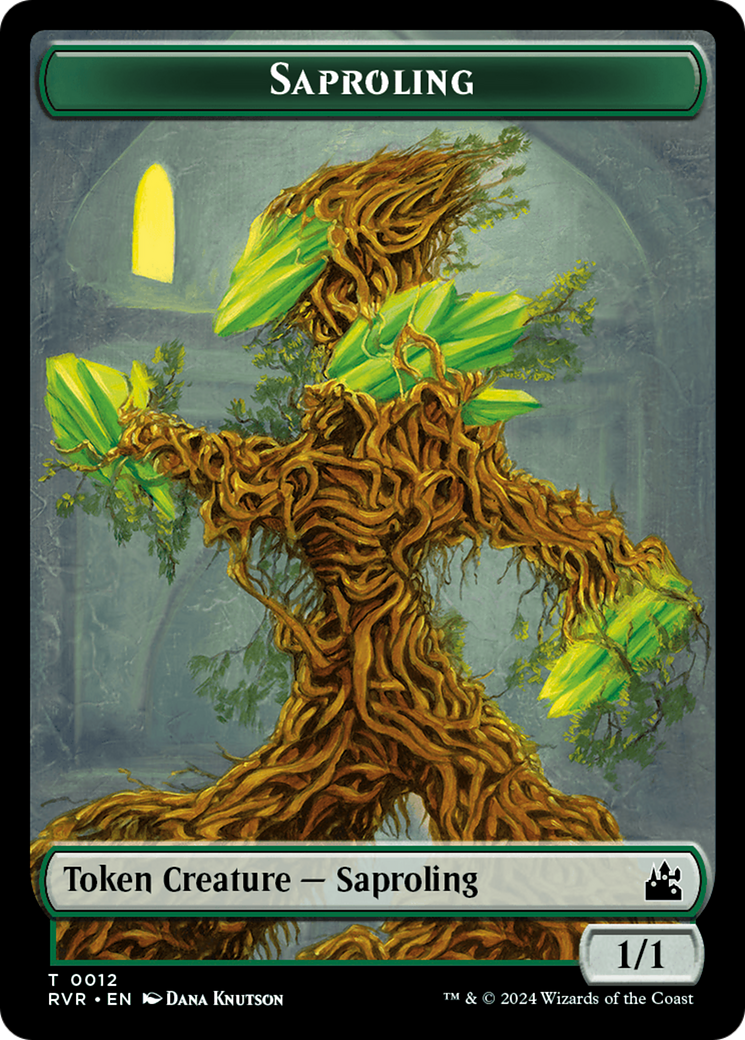 Saproling // Beast Double-Sided Token [Ravnica Remastered Tokens] | Enigma On Main