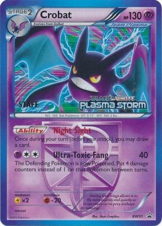 Crobat Team Plasma (BW51) (Staff Prerelease Promo) [Black & White: Black Star Promos] | Enigma On Main