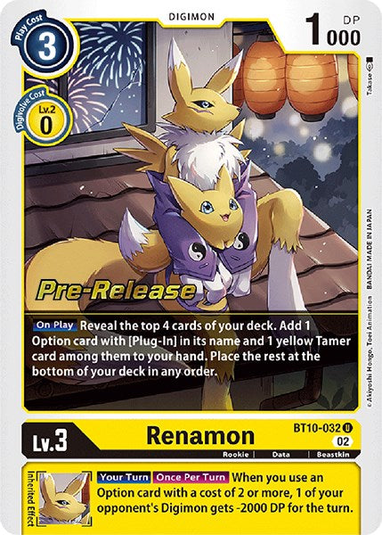 Renamon [BT10-032] [Xros Encounter Pre-Release Cards] | Enigma On Main