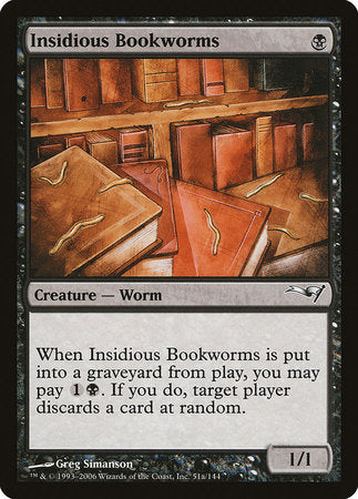 Insidious Bookworms (Version 2) [Coldsnap Theme Decks] | Enigma On Main