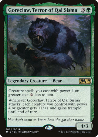 Goreclaw, Terror of Qal Sisma [Core Set 2019] | Enigma On Main