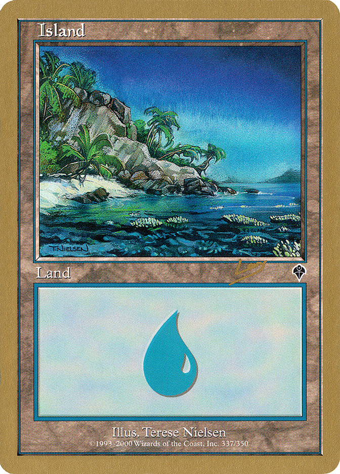 Island (rl337a) (Raphael Levy) [World Championship Decks 2002] | Enigma On Main