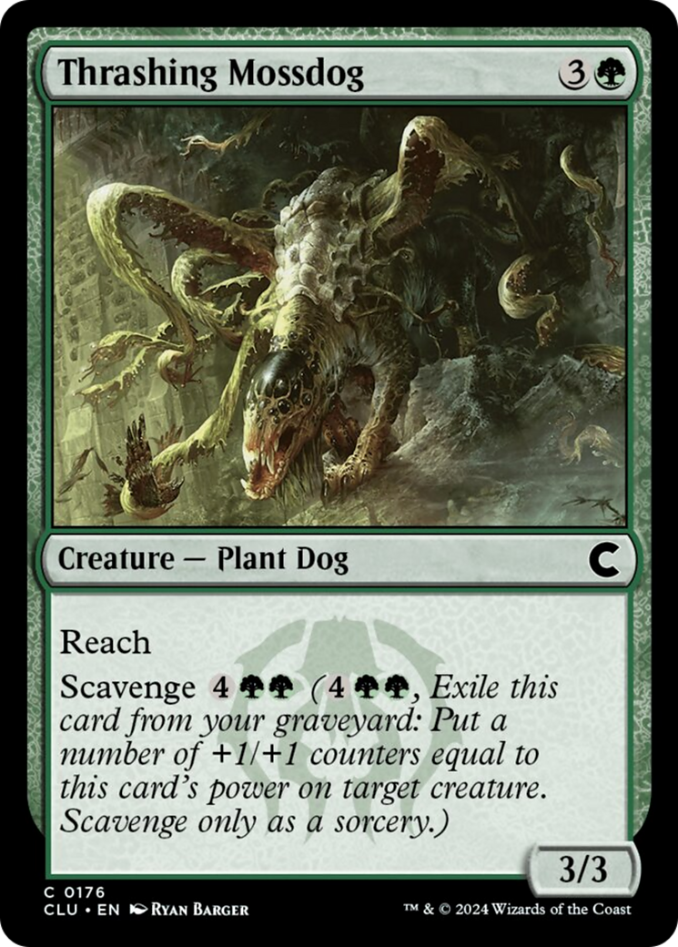 Thrashing Mossdog [Ravnica: Clue Edition] | Enigma On Main