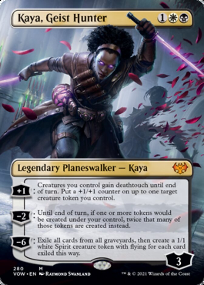 Kaya, Geist Hunter (Borderless) [Innistrad: Crimson Vow] | Enigma On Main