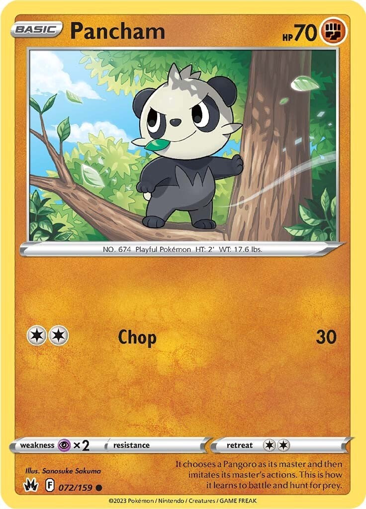 Pancham (072/159) [Sword & Shield: Crown Zenith] | Enigma On Main