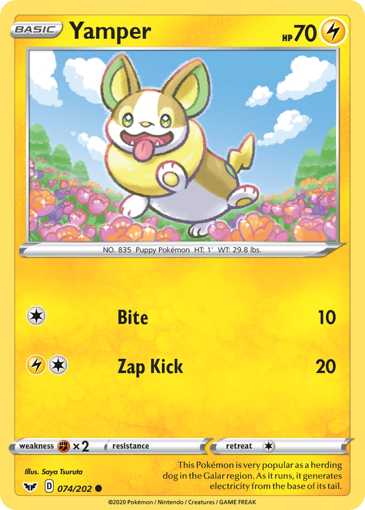 Yamper (074/202) [Sword & Shield: Base Set] | Enigma On Main