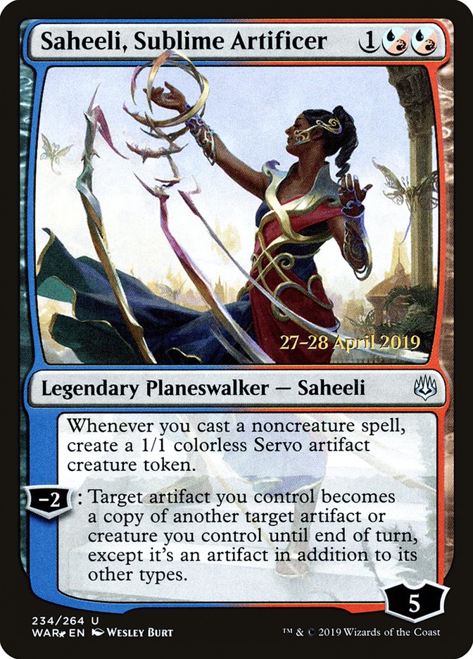 Saheeli, Sublime Artificer  [War of the Spark Prerelease Promos] | Enigma On Main