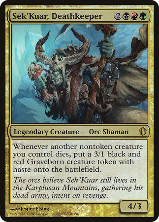 Sek'Kuar, Deathkeeper (Commander 2013) [Commander 2013 Oversized] | Enigma On Main