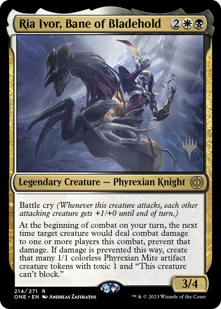 Ria Ivor, Bane of Bladehold (Promo Pack) [Phyrexia: All Will Be One Promos] | Enigma On Main