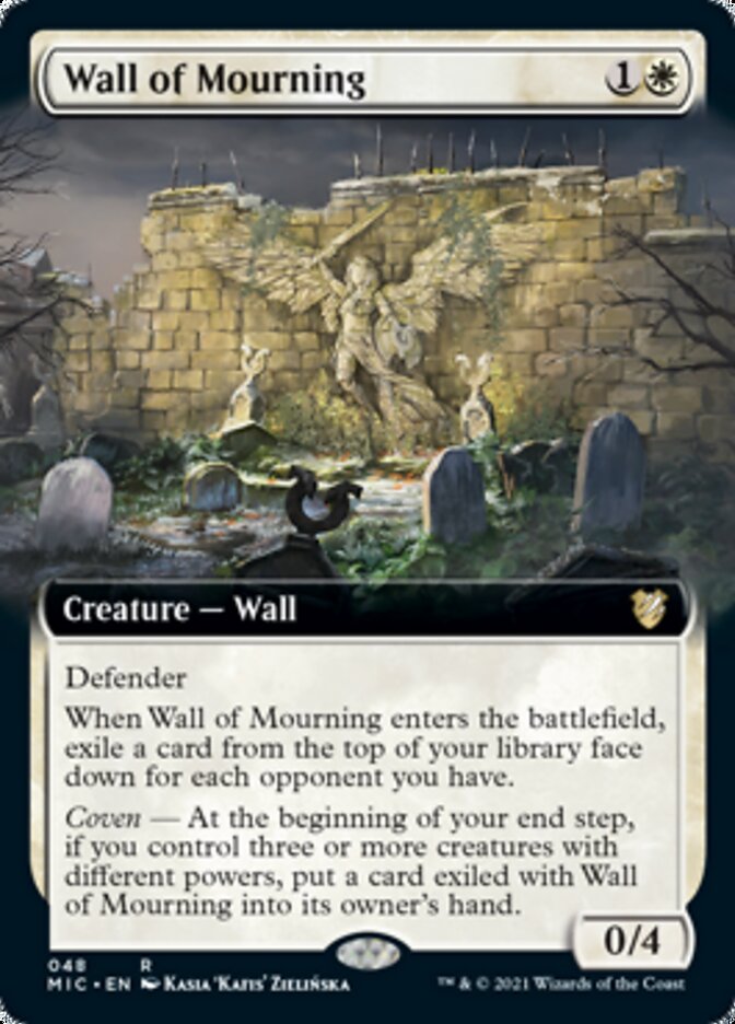 Wall of Mourning (Extended) [Innistrad: Midnight Hunt Commander] | Enigma On Main