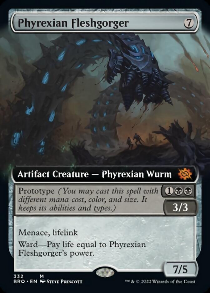 Phyrexian Fleshgorger (Extended Art) [The Brothers' War] | Enigma On Main