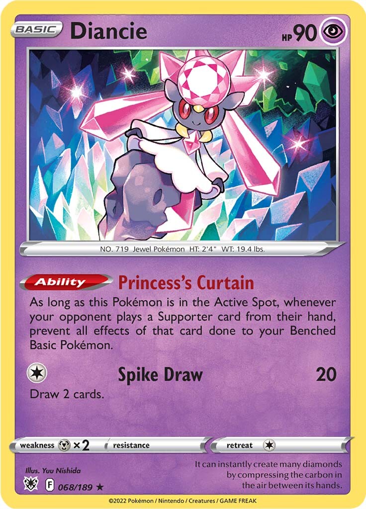 Diancie (068/189) [Sword & Shield: Astral Radiance] | Enigma On Main