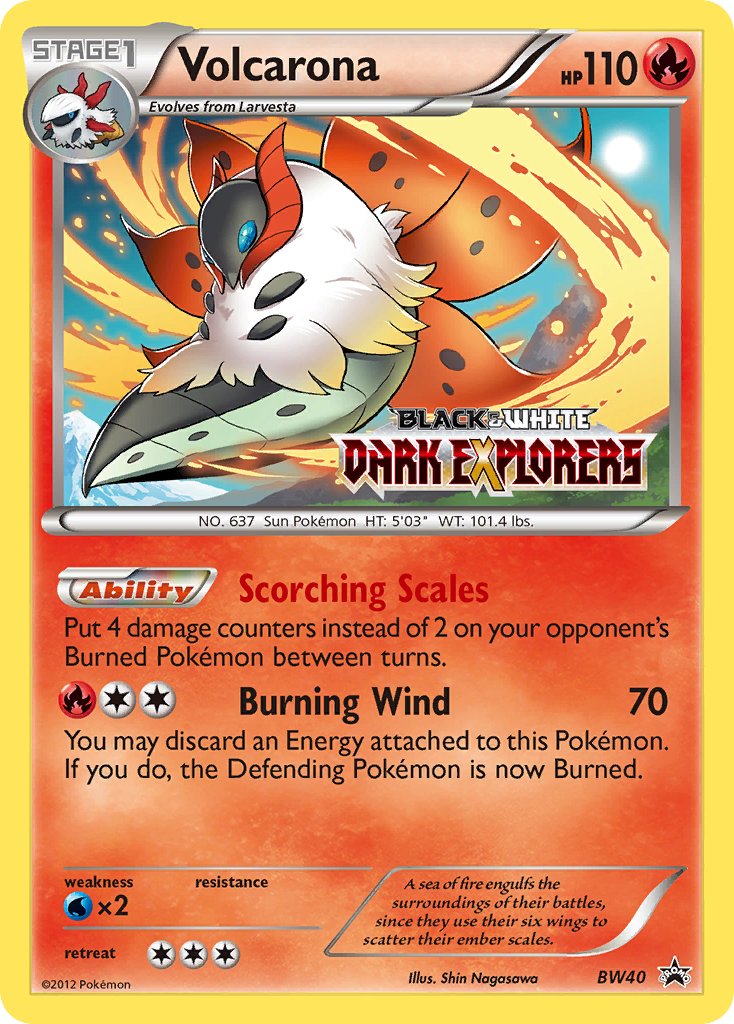 Volcarona (BW40) (Staff Prerelease Promo) [Black & White: Black Star Promos] | Enigma On Main