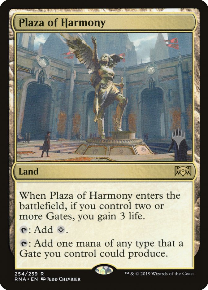 Plaza of Harmony (Promo Pack) [Ravnica Allegiance Promos] | Enigma On Main