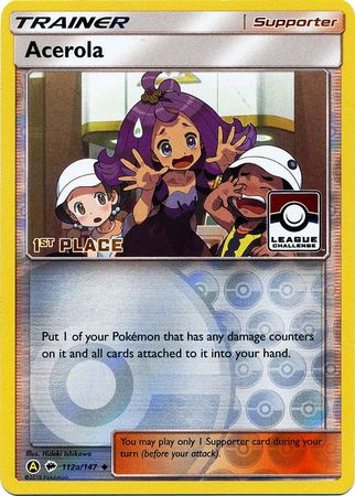 Acerola (112a/147) (League Promo 1st Place) [Sun & Moon: Burning Shadows] | Enigma On Main