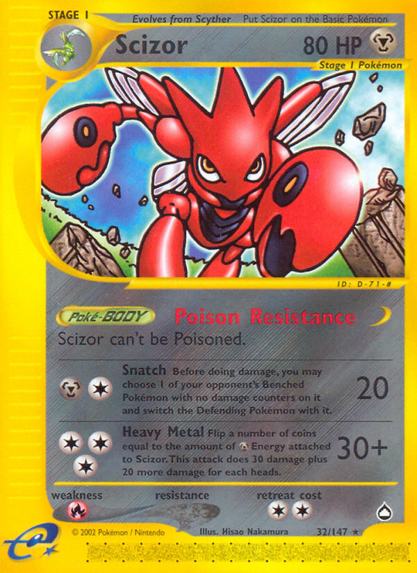 Scizor (32/147) [Aquapolis] | Enigma On Main