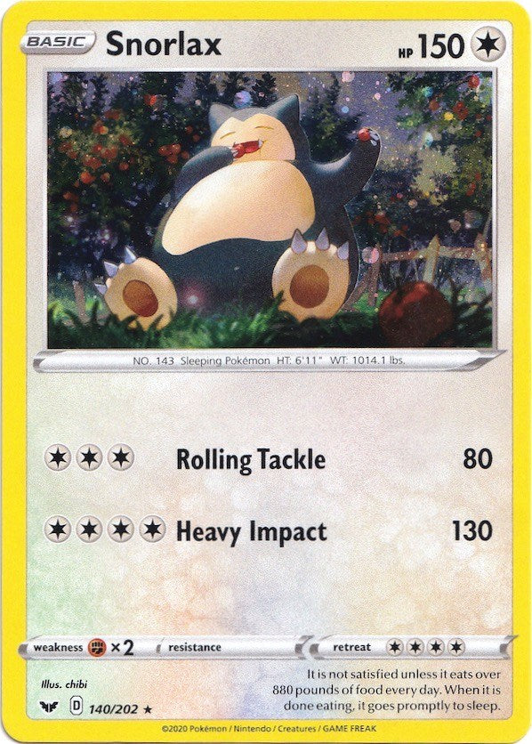 Snorlax (140/202) (Cosmos Holo) [Sword & Shield: Base Set] | Enigma On Main