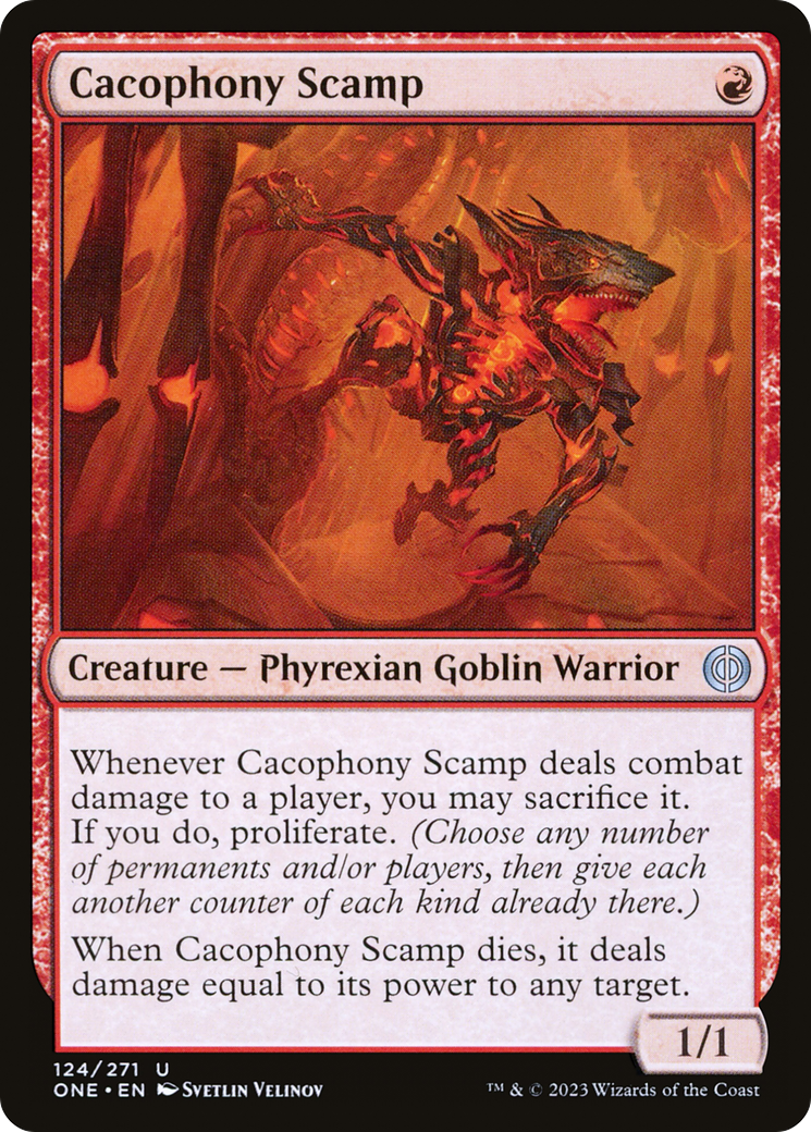 Cacophony Scamp [Phyrexia: All Will Be One] | Enigma On Main