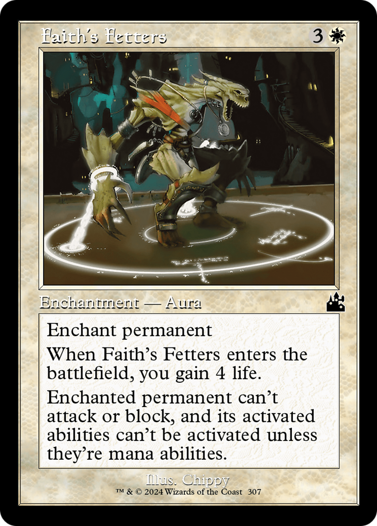 Faith's Fetters (Retro Frame) [Ravnica Remastered] | Enigma On Main