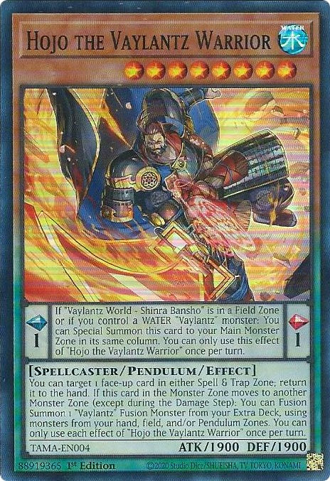 Hojo the Vaylantz Warrior [TAMA-EN004] Super Rare | Enigma On Main