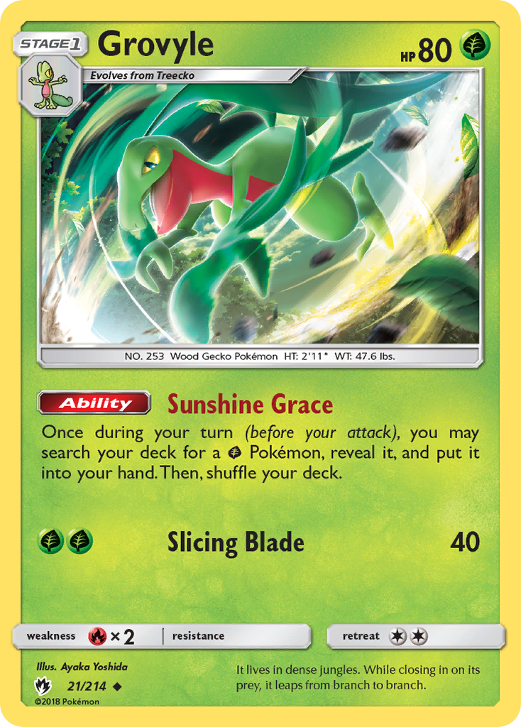 Grovyle (21/214) [Sun & Moon: Lost Thunder] | Enigma On Main