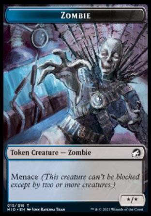 Zombie Token (015) [Innistrad: Midnight Hunt Tokens] | Enigma On Main