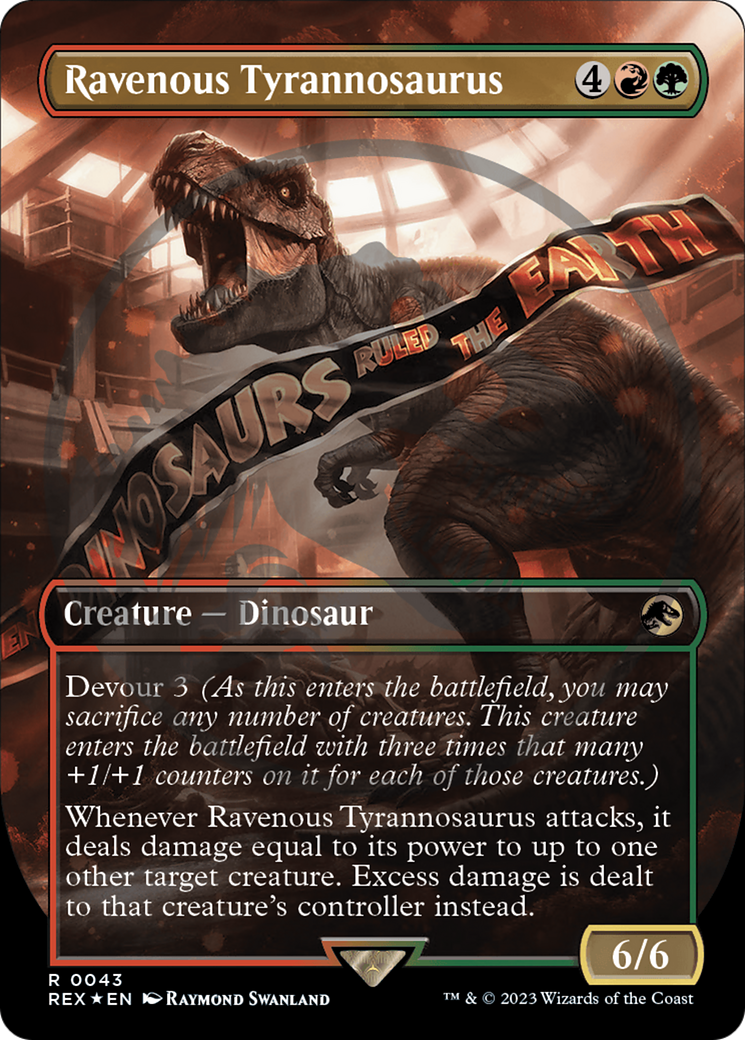 Ravenous Tyrannosaurus Emblem (Borderless) [Jurassic World Collection Tokens] | Enigma On Main