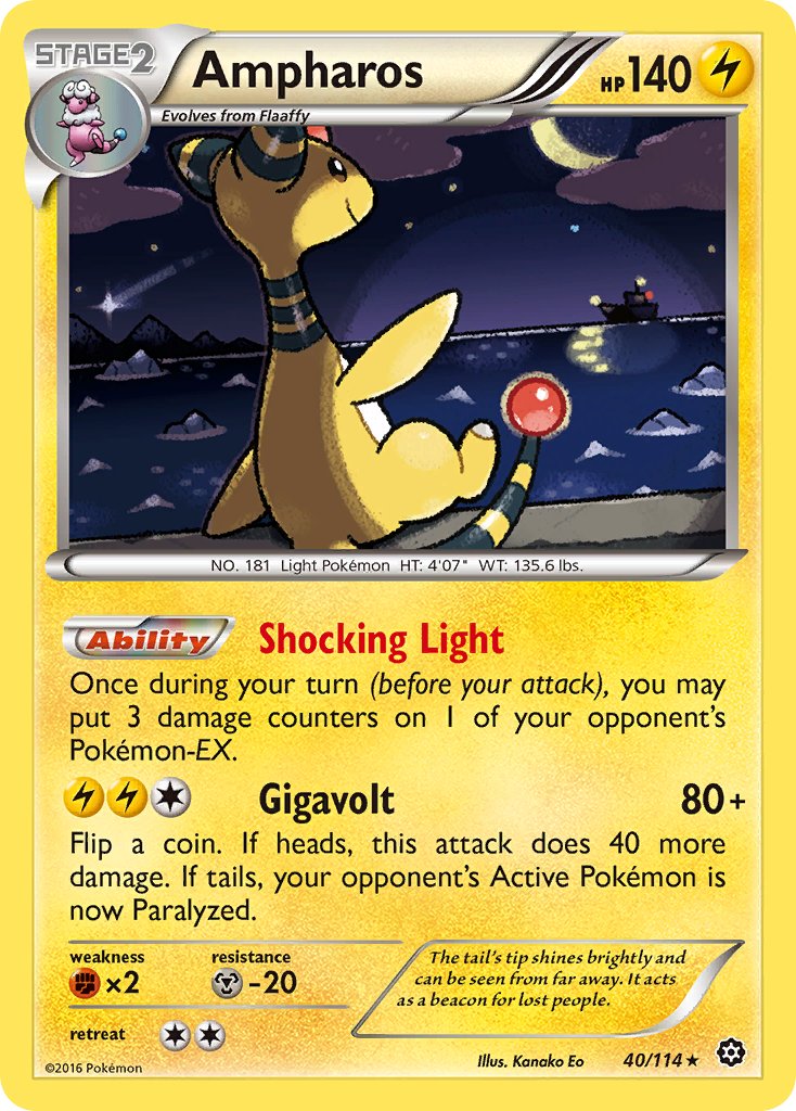 Ampharos (40/114) (Theme Deck Exclusive) [XY: Steam Siege] | Enigma On Main