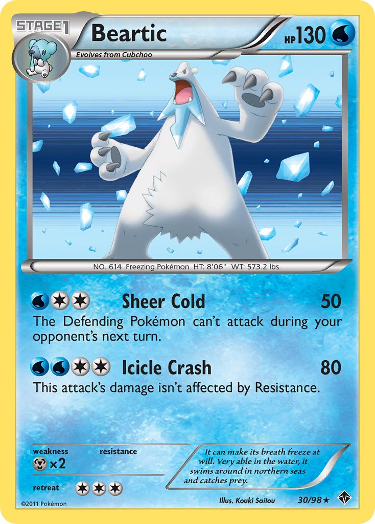 Beartic (30/98) (Cracked Ice Holo) (Blister Exclusive) [Black & White: Emerging Powers] | Enigma On Main