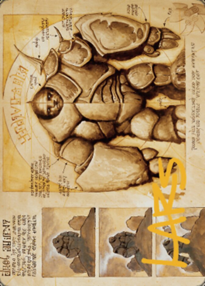 Precursor Golem Art Card (Gold-Stamped Signature) [The Brothers' War Art Series] | Enigma On Main